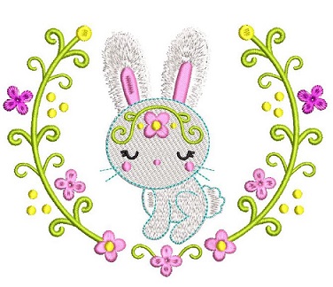 SPS036_02_Animal_Laurels_Bunny - Stitch Perfect SA